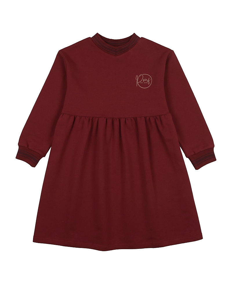 Pouf Varsity Dress In Red