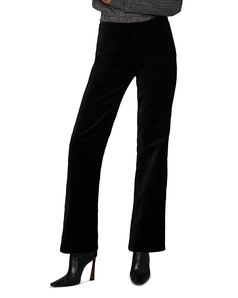 Joe's Jeans The Margot High Rise Straight Velveteen Jeans In Black In Black