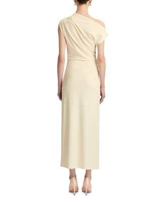 Foxglove Print Drape Jersey Dress