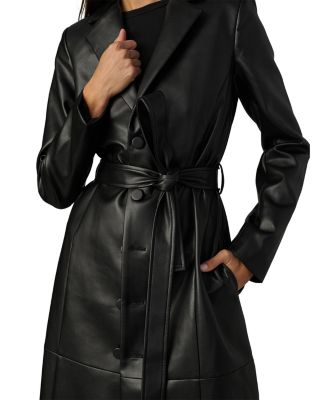 Faux Leather Coat