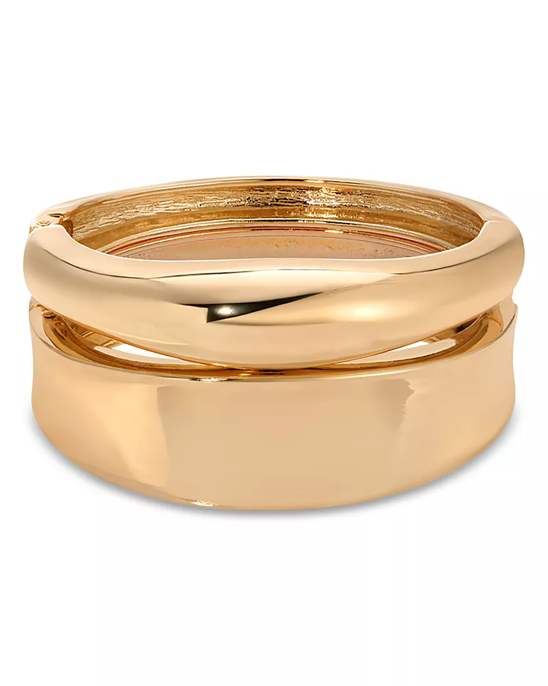 Ettika Sculptural Bangle Bracelet Set