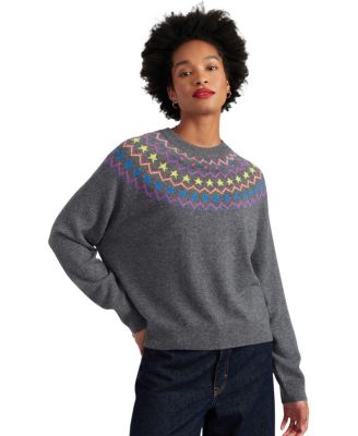  Women's Wool Cashmere Star Yoke Sweater