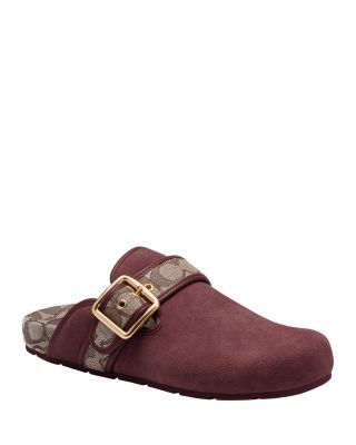 Women's OC Suede Buckled Clogs