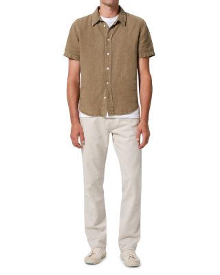 Elijah Relaxed Straight Fit Jeans in Natural Off-White