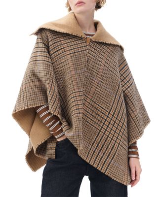 Wendy Reversible Wool Blend Cowl Poncho
