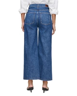 Hepburn High Rise Wide Leg Ankle Jeans in North Beach
