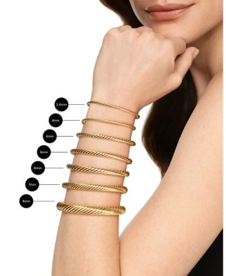 18K Yellow Gold Cable Spira&reg; Bracelet with Black Onyx & Diamonds