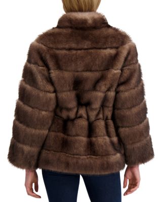  Faux Fur Sable Jacket With Belt