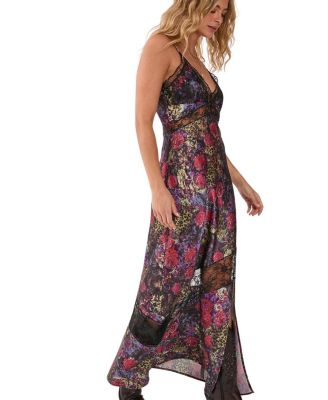 Satin Lace Maxi Slip Dress