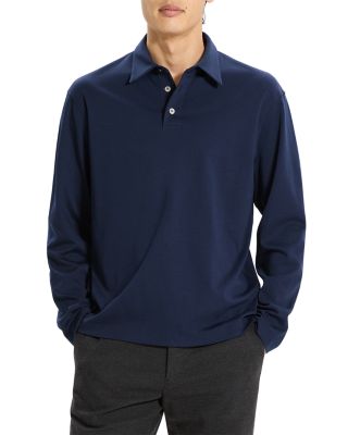 Relaxed Long Sleeve City Interlock Polo Shirt