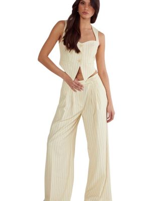 Pinstripe Tailored Pants