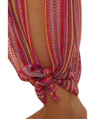 Seaside Crochet Stripe Swim Cover-Up Pants