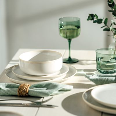 Crafted Cotton 12 Piece Dinnerware Set, Service for 4