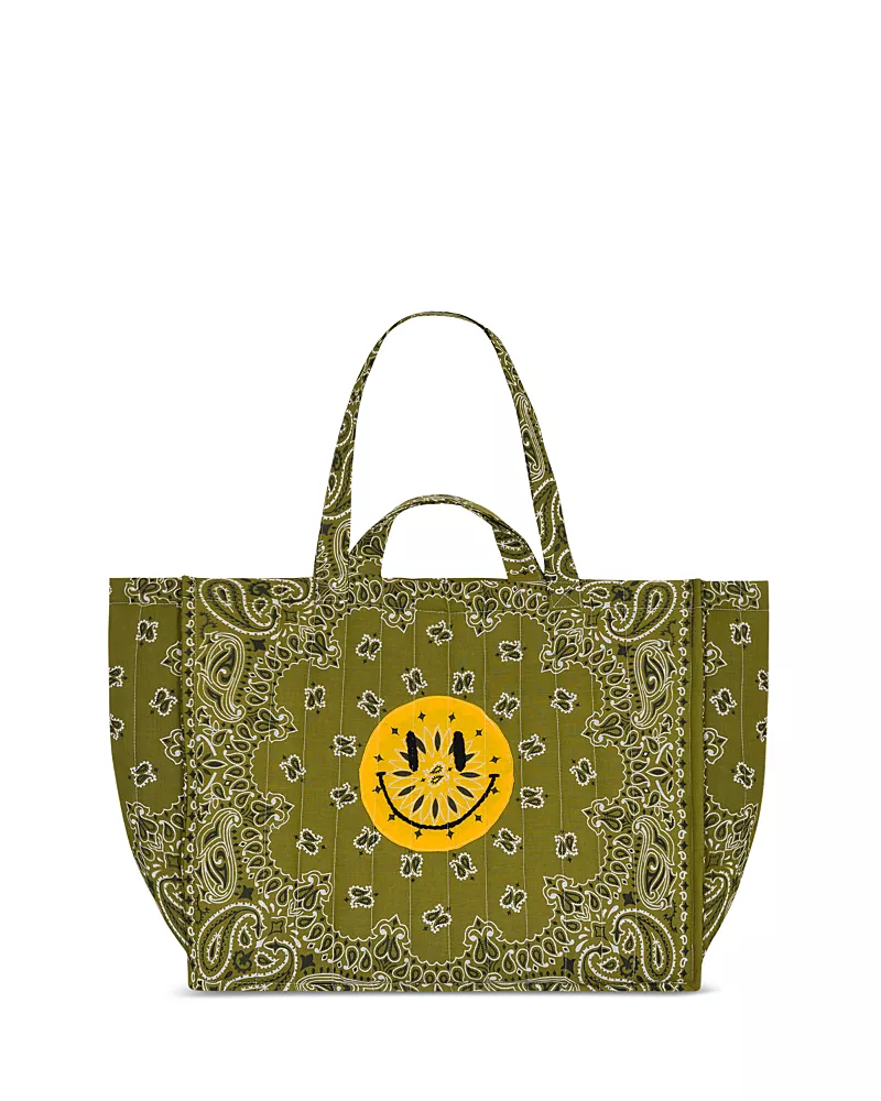 Call it By Your Name Maxi Cabas Quilted Bandana Tote