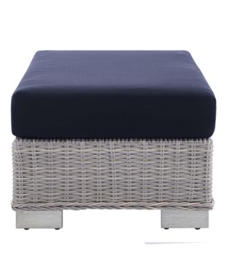  Conway Sunbrella  Outdoor Patio Wicker Rattan Ottoman