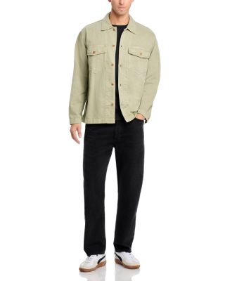Twill Button Front Shirt Jacket