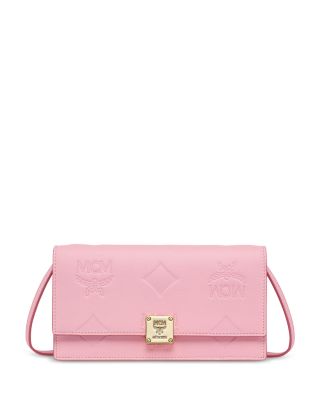 Aren Embossed Monogram Chain Wallet