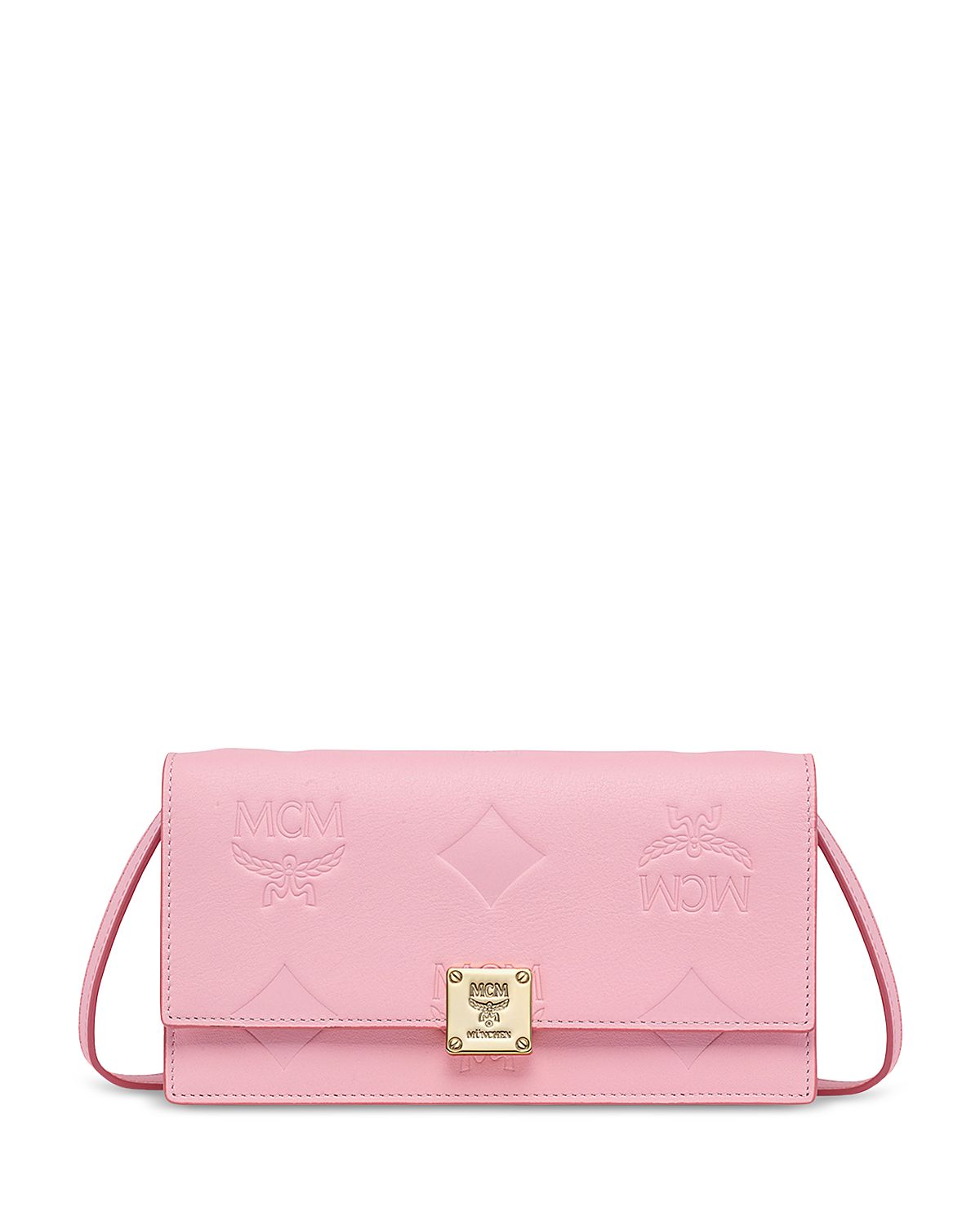 Mcm Aren Embossed Monogram Chain Wallet