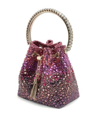 Bon Bon Crystal Degrade Top Handle Bucket Bag