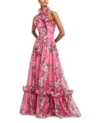 Isabelle Ruffled Halter Maxi Dress