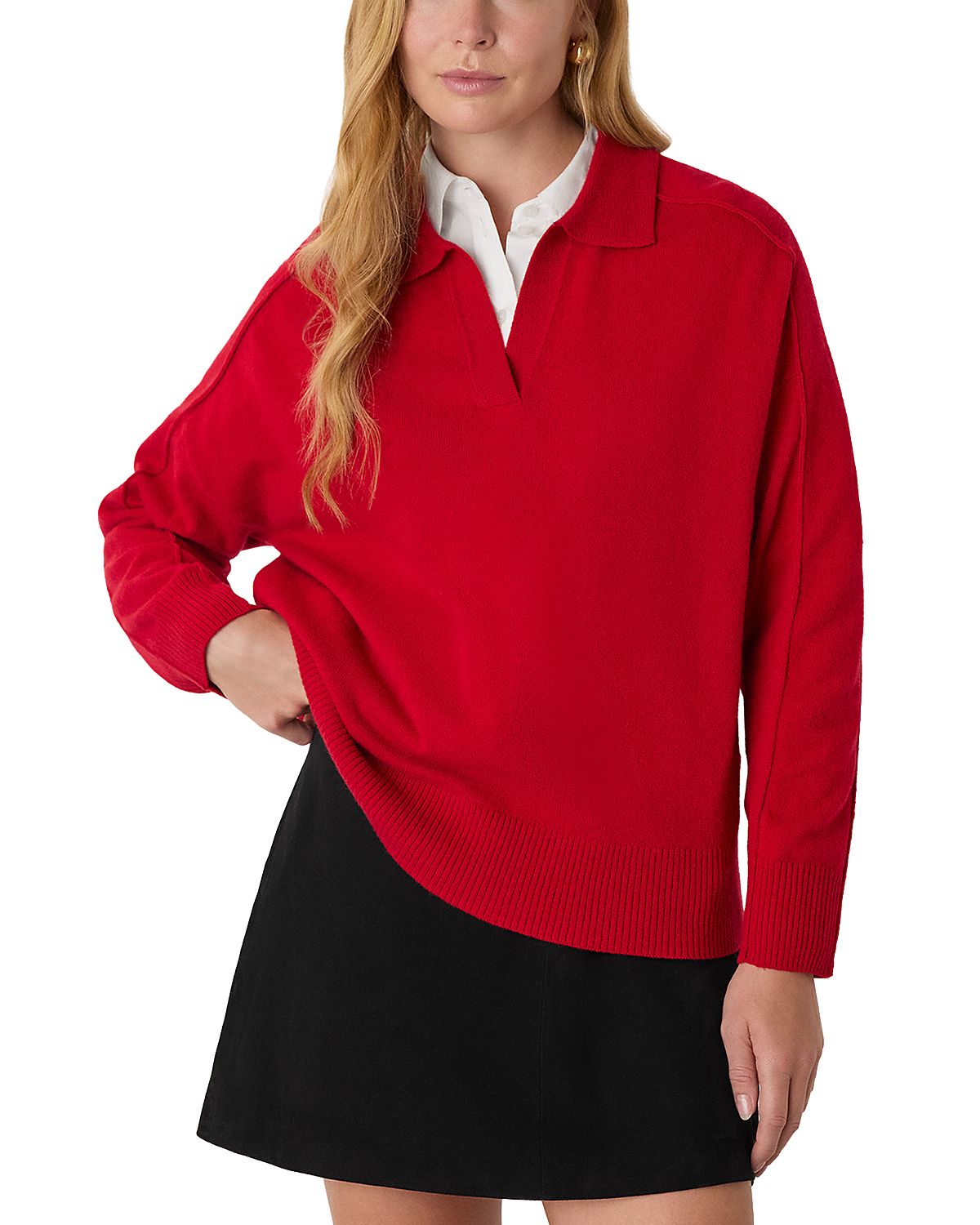 Whistles Wool Collar Neck Knit Sweater