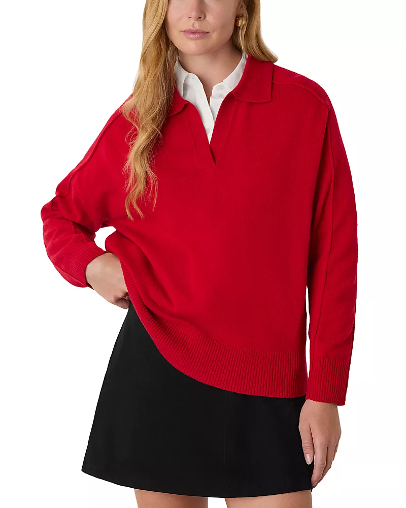 Whistles Wool Collar Neck Knit Sweater
