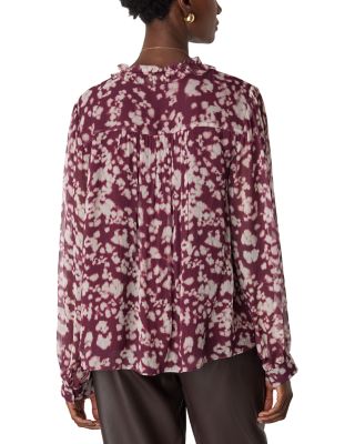 Inky Floral Long Sleeve Blouse