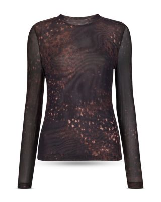 Spotted Animal Mesh Top