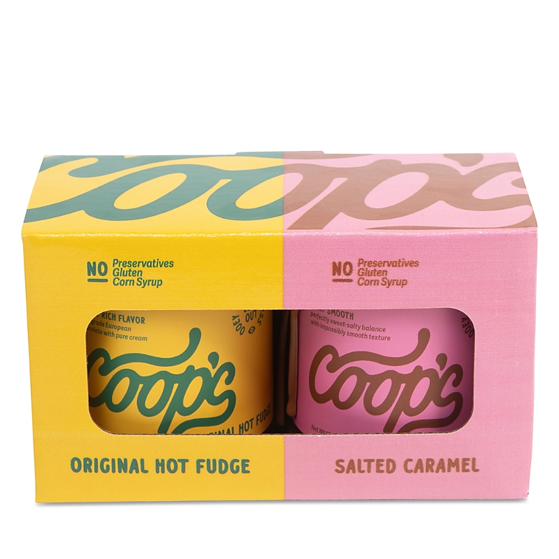 Coop's Hot Fudge & Salted Caramel Sauce Gift Set In Multi