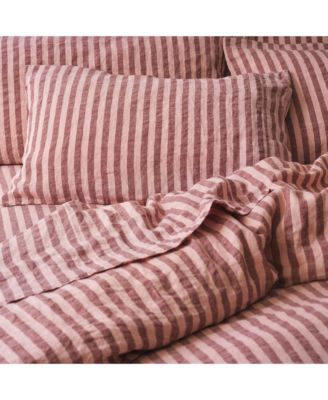 Pembroke Stripe Linen Blend Pillowcase Pair, Queen