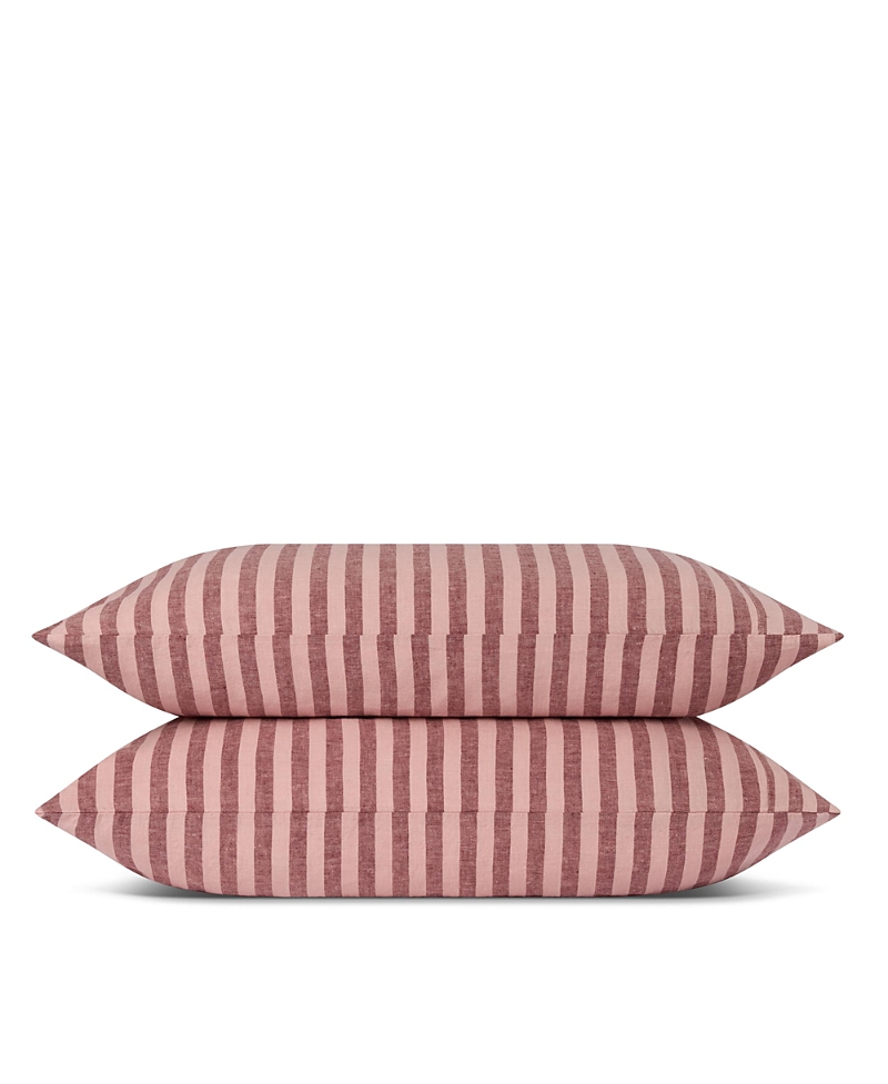 Piglet In Bed Pembroke Stripe Linen Blend Pillowcases, King