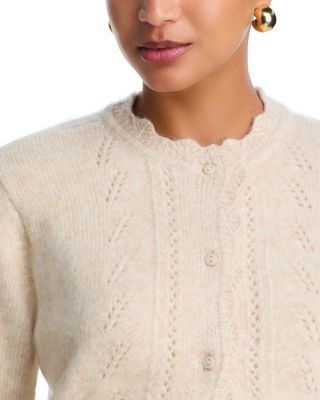 Pointelle Ruffle Cardigan - Exclusive