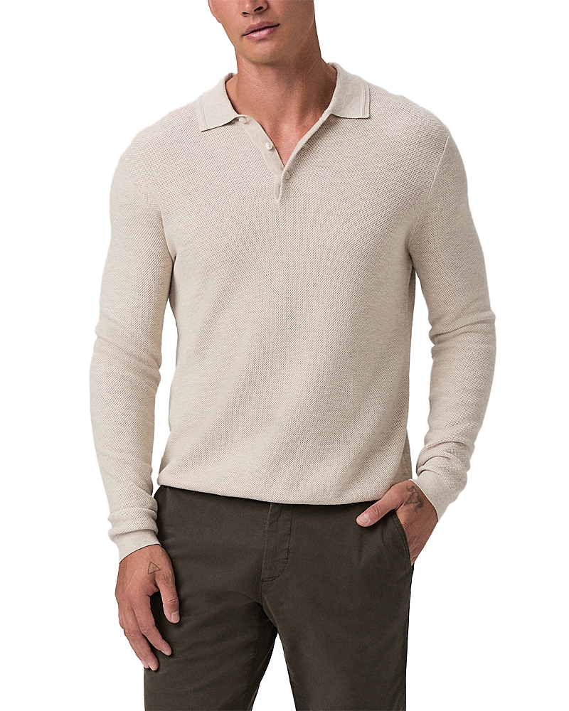 Paige Selwyn Slim Fit Sweater Polo In Brown