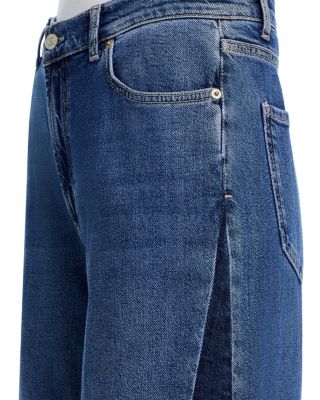 Angeleno Godet High Rise Wide Leg Jeans in Indigo Grove