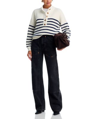 Striped Henley Sweater - Exclusive