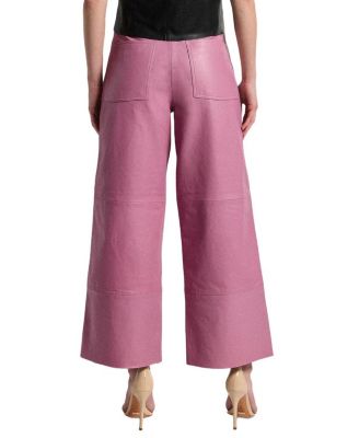  Ruby Leather Wide Leg Jeans