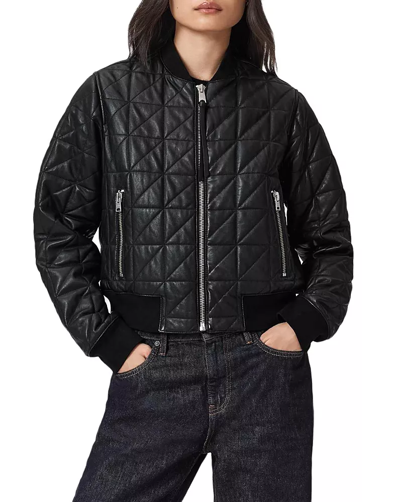 Allsaints Carly Quilt Bomber Jacket