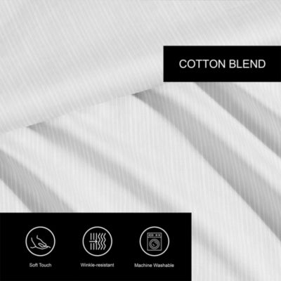 Etched Stripe Cotton Sateen 4 Piece Sheet Set