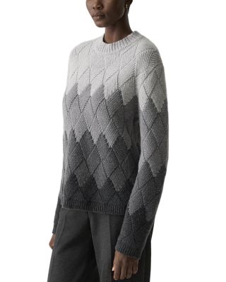 Wool Cashmere Faux Weave Sweater