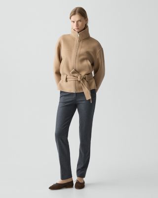 Cropped Wool & Cashmere Anorak Coat
