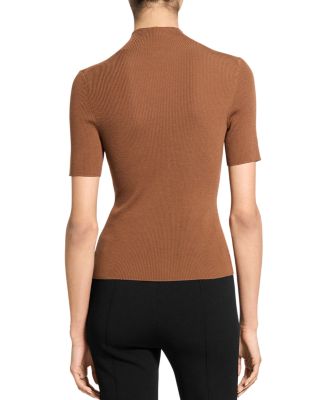Leenda Short Sleeve Mock Neck Sweater