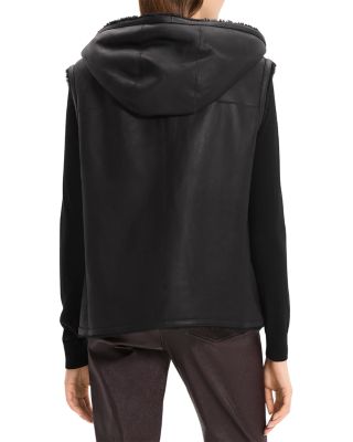 Hooded Shearling Vest