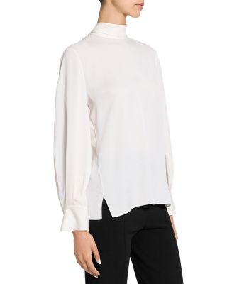 Silk Blouson Sleeve Top