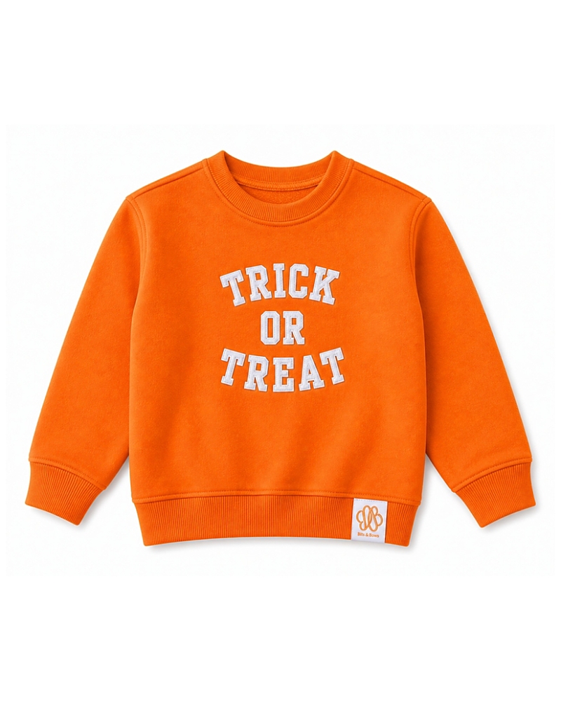 Bits & Bows Unisex Halloween Trick or Treat Sweatshirt - Baby, Little Kid, Big Kid