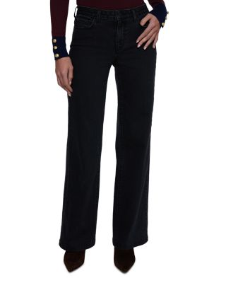 Scottie High Rise Wide Leg Jeans in Washed Black