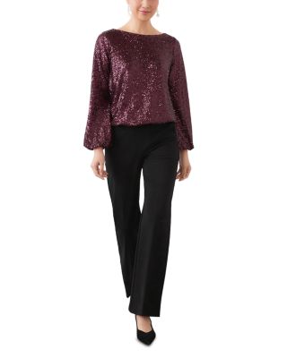 Sequin Boat Neck Top