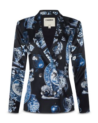 Colin Silk Double Breasted Blazer