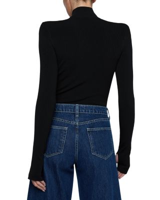 Jennis Mock Neck Knit Bodysuit