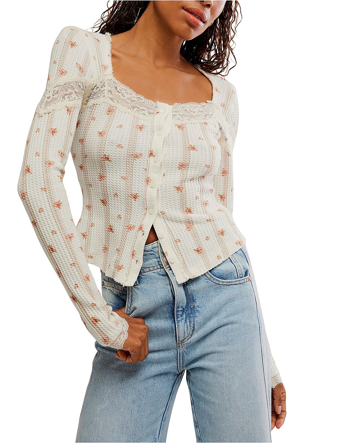 Free People Let's Party Cardi Top