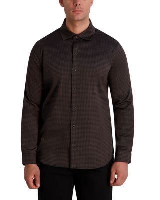 Long Sleeve Printed Button Front Shirt